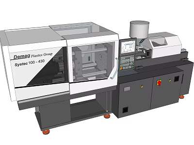 Industrial Injection Molding Machine Plastic Group Speedy 100 480 With Control Panel And Stable Structure 3d model