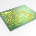 Industrial Equipment Core Component Green Circuit Board With Yellow Wiring And Components