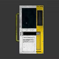 Modern White and Yellow Air Cooler Fan With Display Window And Control Panel