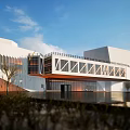 Modern School Conservatory of Music Architecture 3d model