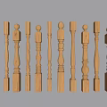 Wooden Baluster Designs Featuring Various Classic And Decorative Staircase Railings