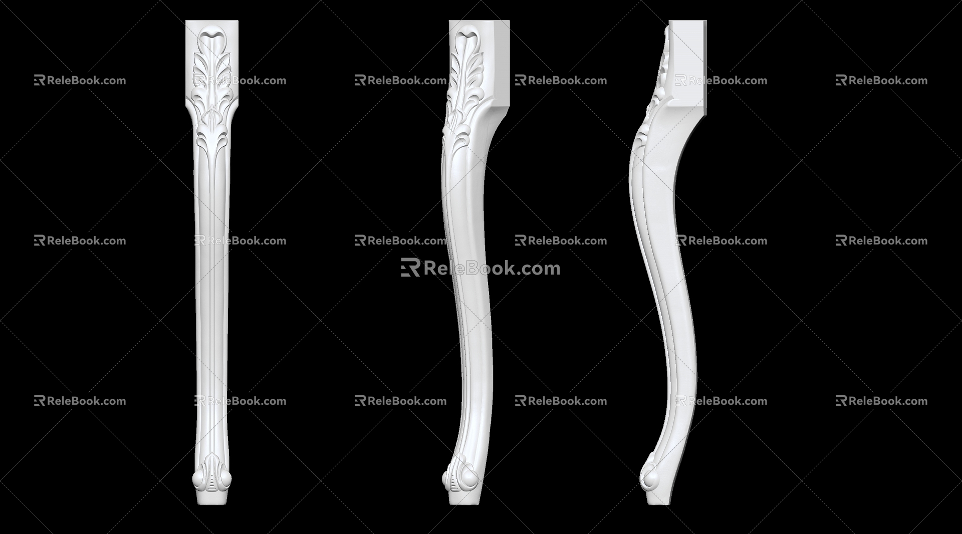 Round table with a few feet 3d model