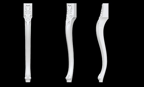 Round table with a few feet 3d model