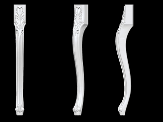 Round table with a few feet 3d model