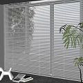 Modern venetian blinds curtain roller shutter 3d model