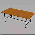 Wooden Table With Metal Legs Modern Home Furniture For Dining Or Study
