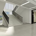 Modern Front Desk Reception at Hebei Open University with White Wall and Logo