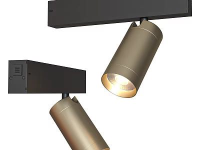 Modern Ceiling Downlights Spotlights With Black Gold Metal Fixtures For Home Office Indoor Lighting 3d model