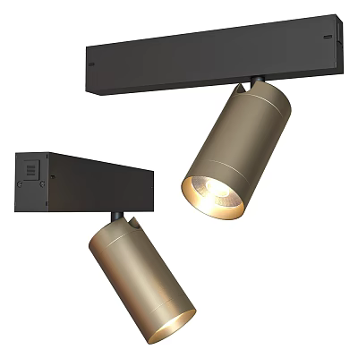 Modern Ceiling Downlights Spotlights With Black Gold Metal Fixtures For Home Office Indoor Lighting 3d model