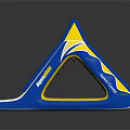 Inflatable Kids Slide with Blue Yellow and White Outdoor Play Design