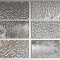 Various Textured Silver Wall Decor Panels With Rippled And Hammered Patterns