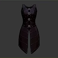 Dark Character Costume Featuring Creature Inspired Insect Wings And Metal Rings Design Elements 3d model