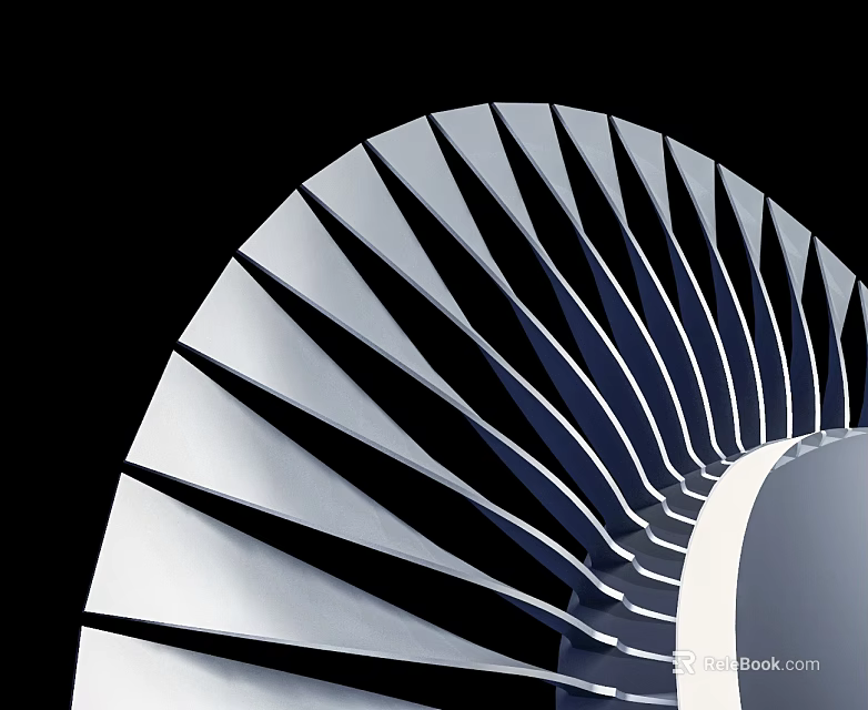 Sleek Modern Hinged Door With Radial Lines Design And Smooth Surface 3d model 