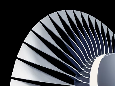 Sleek Modern Hinged Door With Radial Lines Design And Smooth Surface 3d model