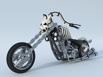 Industrial LOFT Motorcycle Big Devil Motorcycle 3d model