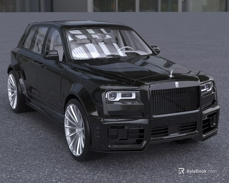 Rolls Royce Black Luxury SUV With Sleek Design Large Alloy Wheels And Distinctive Front Grille 3d model 