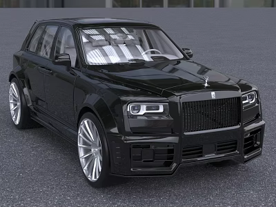 Rolls Royce Black Luxury SUV With Sleek Design Large Alloy Wheels And Distinctive Front Grille 3d model