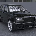 Rolls Royce Black Luxury SUV With Sleek Design Large Alloy Wheels And Distinctive Front Grille