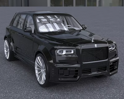 Rolls Royce Black Luxury SUV With Sleek Design Large Alloy Wheels And Distinctive Front Grille 3d model