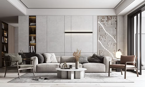 modern living room 3d model
