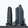 Modern Skyscraper With Vertical Design And Glass Facade Structure 3d model