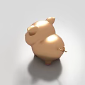 Cute Golden Pig Shaped Jewelry Ornaments With Shiny Surface For Decorative Use