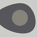 Modern Dark Wooden Coffee Table With Circular Glass Insert And Cylindrical Base