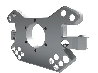 Durable Precision Metal Mechanical Part With Multiple Holes And Mounting Structure 3d model