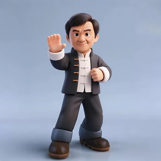 Q version Jackie Chan 3d model