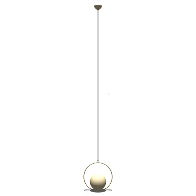 Minimalist Round Hanging Pendant Light With Sleek Design For Modern Home Interior Decoration 3d model
