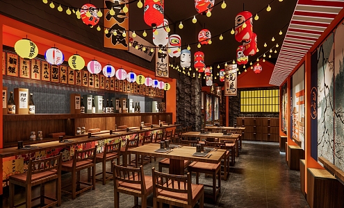 Japanese Restaurant 3d model