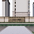 Modern landscape wall community opposite landscape wall 3d model