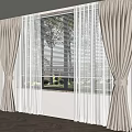 Curtain Screen Venetian Blinds 3d model