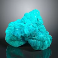 Blue Green Malachite Raw Natural Stone With Irregular Shape Natural Texture And Glossy Surface
