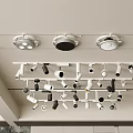 Modern Ceiling Track Mounted Downlights And Spotlights For Interior Lighting Design 3d model