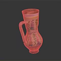 Colorful Patterned Ceramic Vase With Handle For Home Decor Furniture