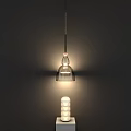 Modern Indoor Lighting Combination With Pendant Lamp Floor Lamp Glass Shades And Soft Warm Glow