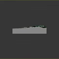 3D Landscape Model Showcasing Mountainous Terrain With Green Vegetation And Blue Water Features