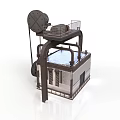 Industrial Equipment Featuring Circular Top Structure Metal Frame And Platform
