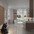 Modern Bathroom Interior Design With Glass Shower Wooden Vanity And Natural Light