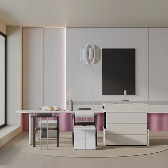 Modern table combination 3d model
