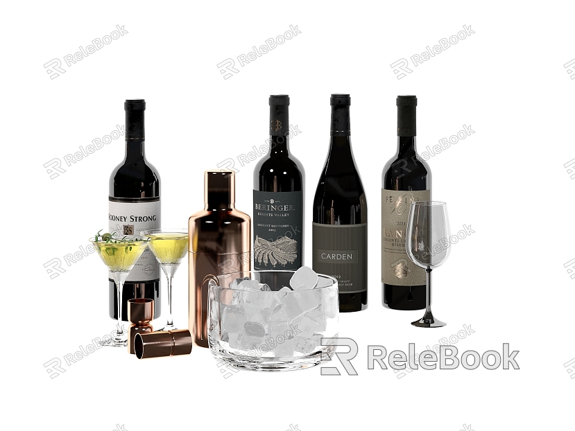 Modern imported red wine glass red wine glass drink glass ice cube imported red wine glass red wine glass drink glass ice cube model