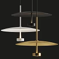 Modern Black White Gold Disc Shaped Pendant Lights For Interior Design Home Decor