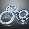 Industrial Metal Ball And Roller Bearings With Precision Mechanical Components Design 3d model