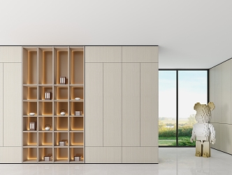 New Chinese-style Bookcase Decorative Cabinet 3d model