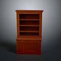 Classic Wooden Bookcase With Multiple Open Shelves And Bottom Cabinet For Home Office Storage
