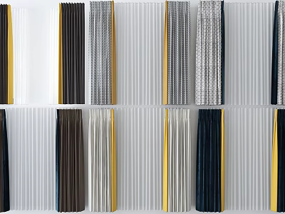 Stylish Curtains With Various Colors Different Textures And Modern Design For Home Decoration 3d model