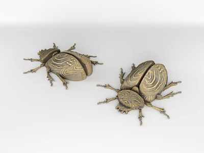 Modern decorations ornaments insect wood carving beetle wood carving 3d model