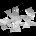 ceiling fabric curtain decoration 3d model