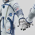 A Man Wearing Astronaut Spacesuit Front And Back View Design 3d model